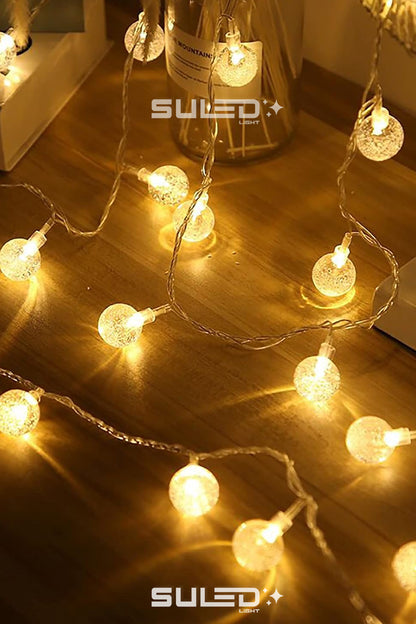20 Kristal Ledli 220V 4 Metre Dekoratif Aydınlatma Led Işık Gün Işığı İç & Dış Mekan Süsleme