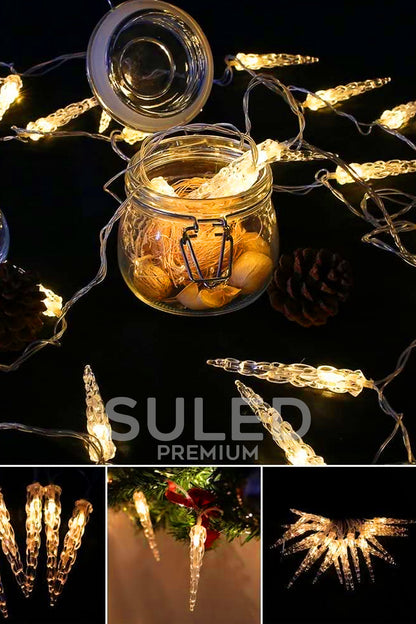 Buz Sarkıt Led Süsleme Işığı 4 Metre 20 Led 220V Fişli Dekoratif Aydınlatma Süs Tak Çalıştır