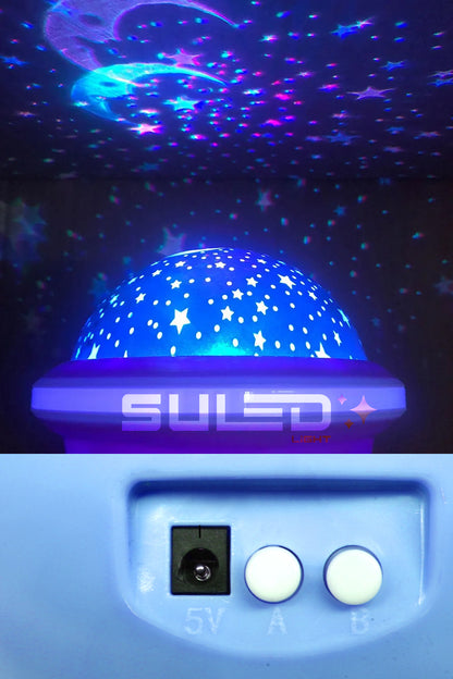 Mini Sihirli Ay Yıldız Ambiyans Küre Tavan ve Duvar 360 Işıklı Küre Usb Enerjili Portatif