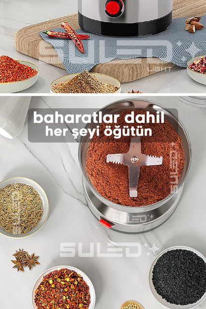 Kahve & Baharat Öğütücü Bigpro 280W Paslanmaz Çelik 220V Fişli Öğütücü - Parçalayıcı