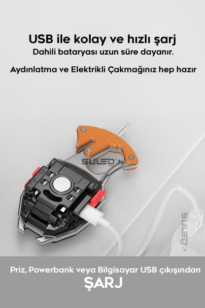 KAMP Plus Multi Fonksiyonel Fener Çok Amaçlı Şarjlı Led Işık - Acil Durum Kit