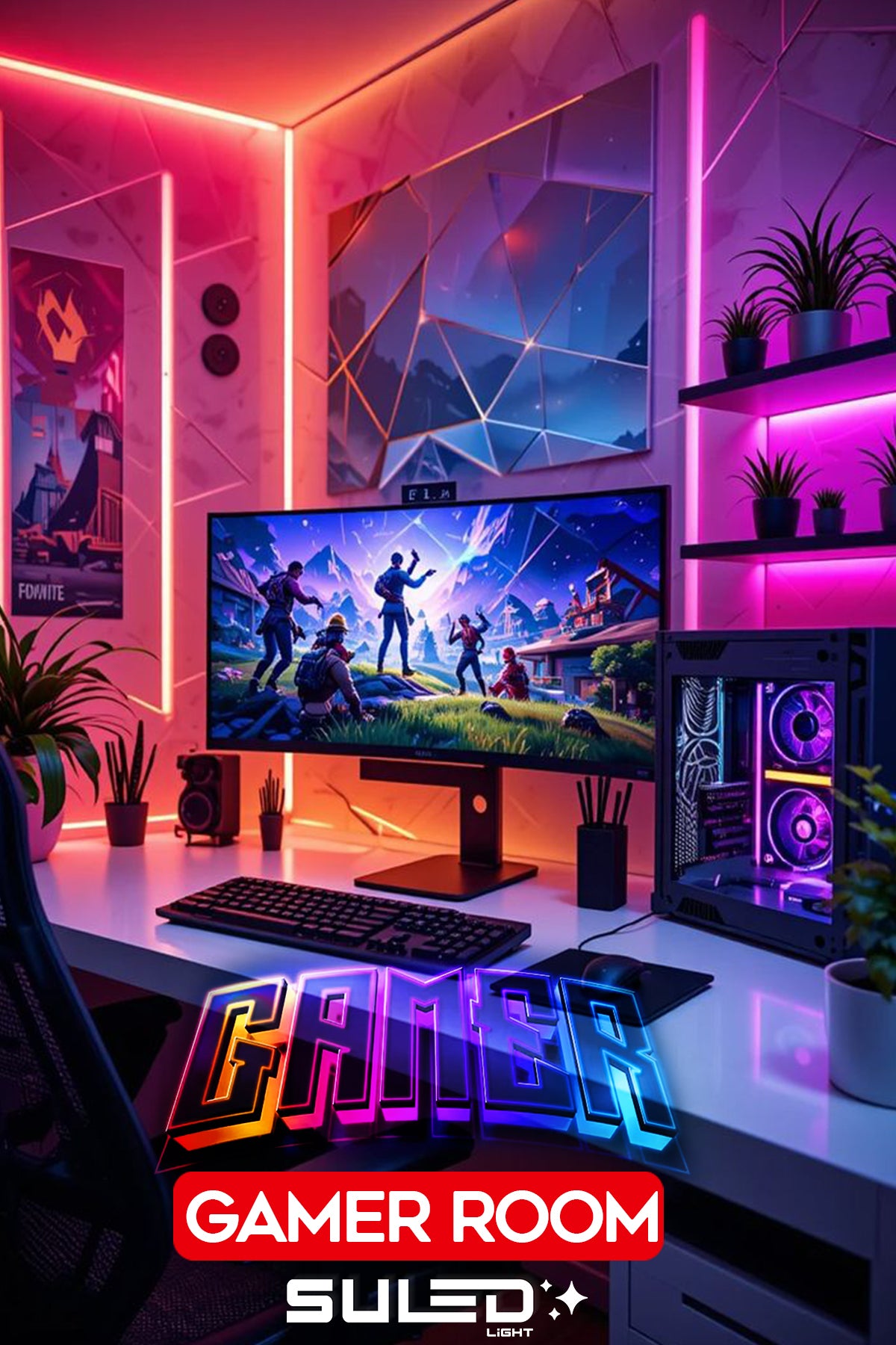 Gamer Led 1 Metre RGB Şerit LED Bluetooth ve Uygulama Kontrollü USB Oyuncu Aydınlatması