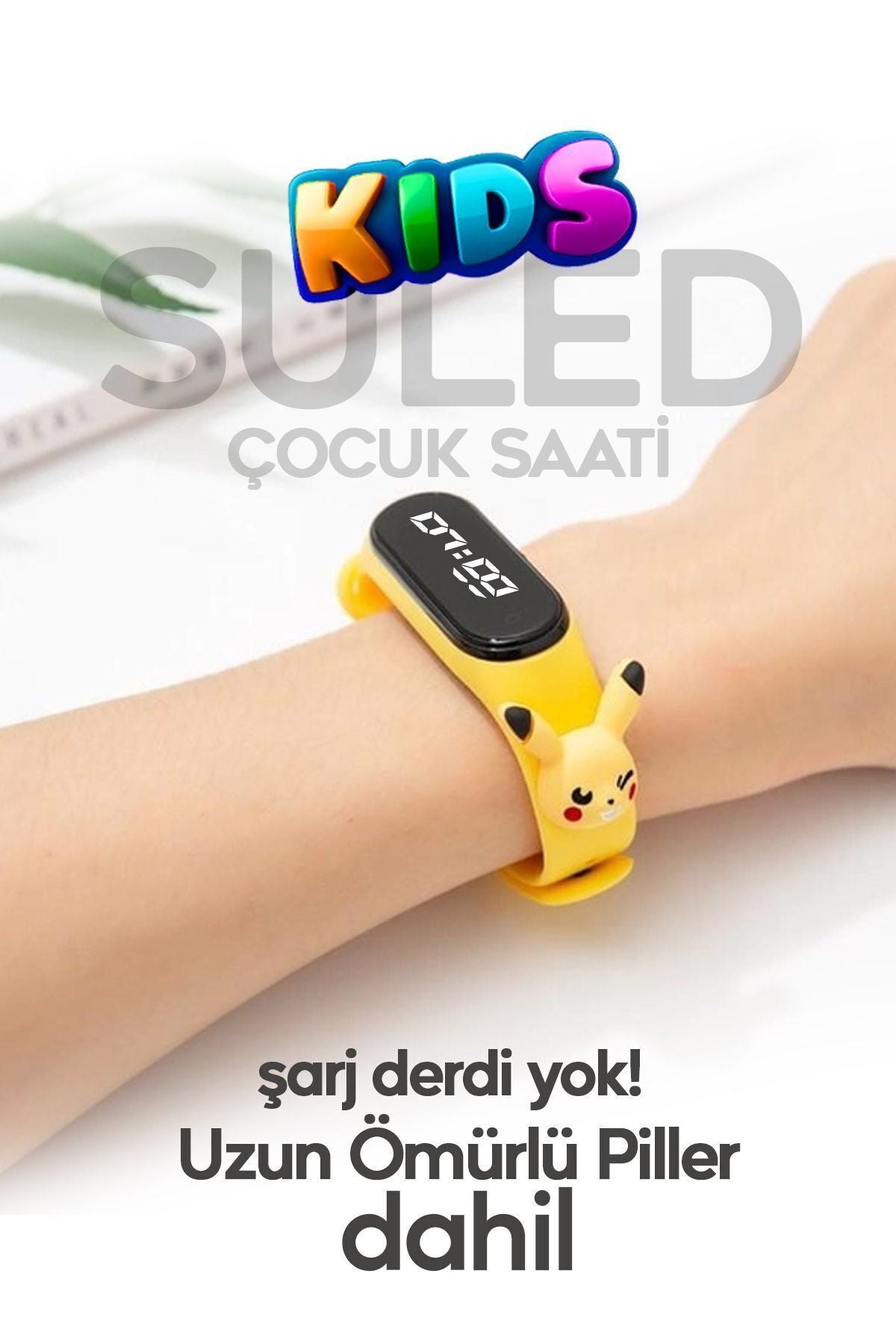 Akıllı Çocuk Kol Saati Güvenli Led Su Geçirmez Silikon Dokunmatik Süper Kahraman Figürlü
