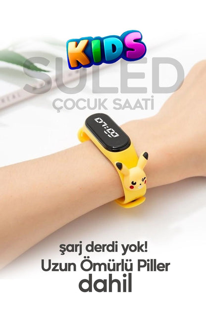 Akıllı Çocuk Kol Saati Güvenli Led Su Geçirmez Silikon Dokunmatik Süper Kahraman Figürlü