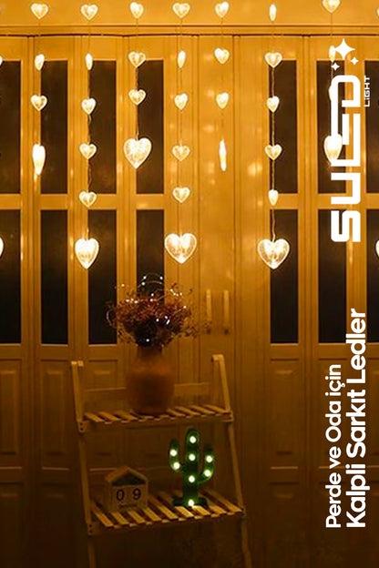 Kalpli Sarkıtlar 2,5 Metre 220V Gün Işığı Dekoratif Perde, Cam, Oda Süsleme Led Işıkları