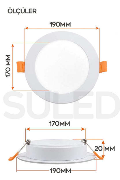 15w Spot Led Lamba Gömme Spot Işık 1350lm Beyaz Işık Tasarruflu Tavan Dolap Ev & Iş Yeri