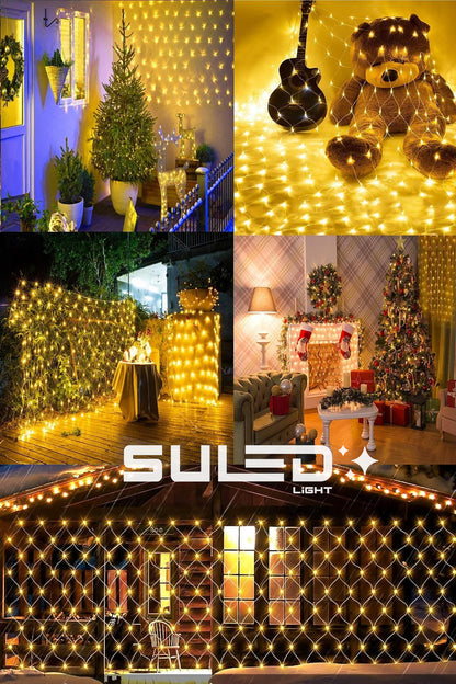 2X2 Metre Ağ Led Işık Gün Işığı 220V Fişli Dekoratif Led Işık İç & Dış Mekan Süsleme Parti Ambiyans