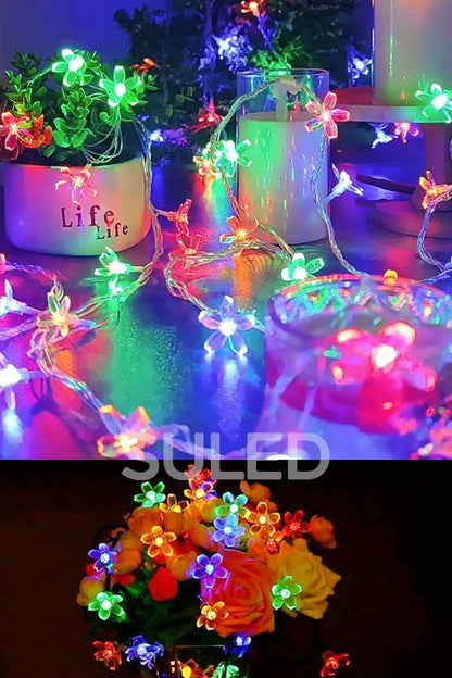 RGB 5 Metre Gül Led 20 Led 220V Fişli Tak Çalıştır Dekoratif İç ve Dış Mekan Süsleme Işığı