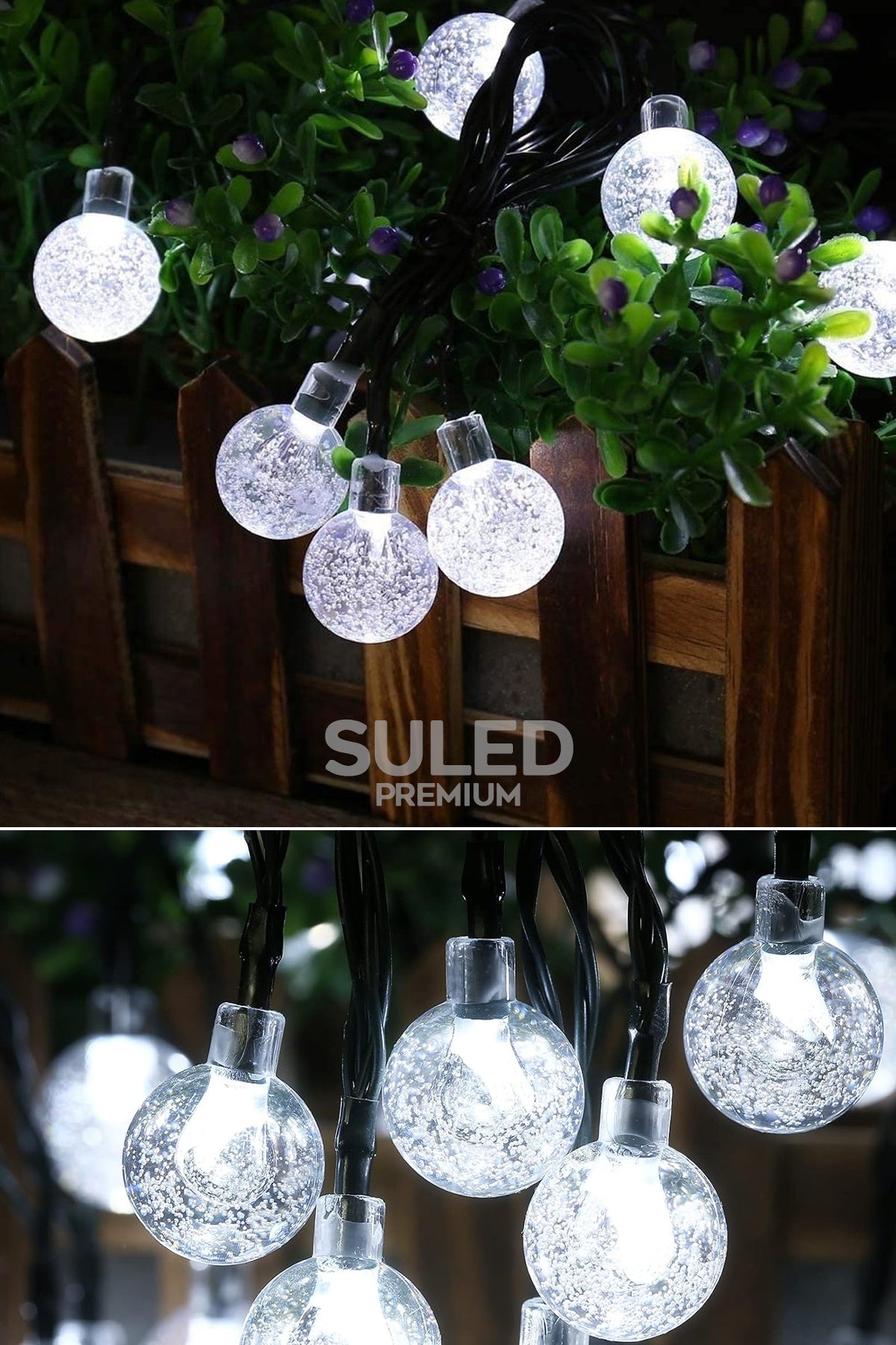 Dekoratif Top Led Işık Kristal Efektli İç Mekan & Bahçe Aydınlatması 220V Fişli 45 Top Led