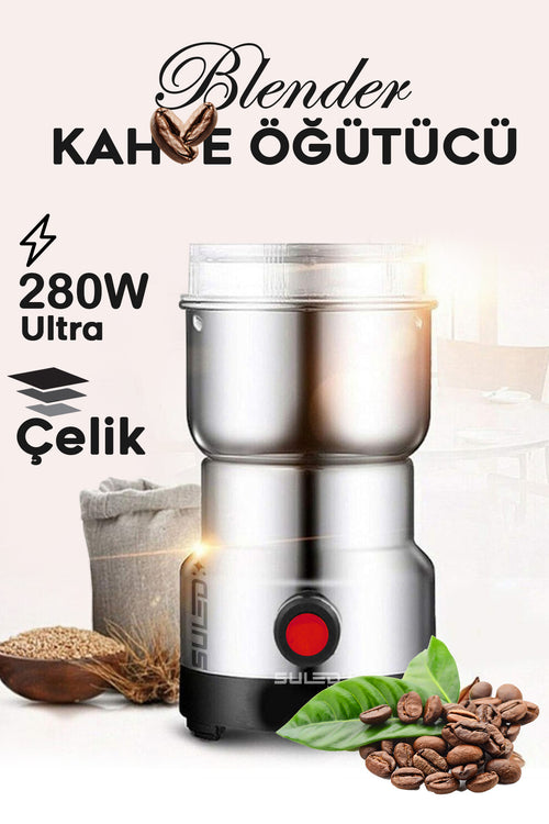 Kahve & Baharat Öğütücü Bigpro 280W Paslanmaz Çelik 220V Fişli Öğütücü - Parçalayıcı