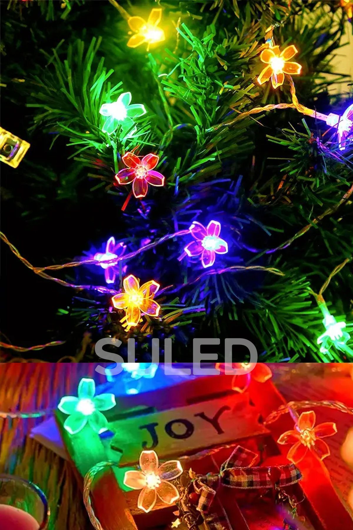 RGB 5 Metre Gül Led 20 Led 220V Fişli Tak Çalıştır Dekoratif İç ve Dış Mekan Süsleme Işığı