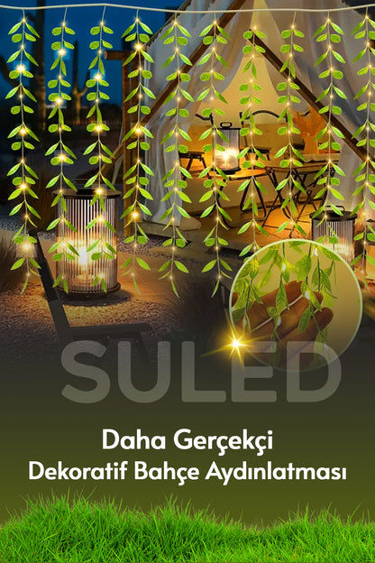 Dekoratif Yapraklı Led Işık 3x1 Metre 180 Led 220V Fişli 3 Modlu Ambiyans Aydınlatma Süs & Dekor Led