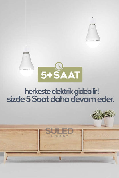 Şarjlı Ampül 30w Ultra Acil Durum & Kamp Işığı 220v Beyaz E27 Duy Otomatik %80 Tasarruflu