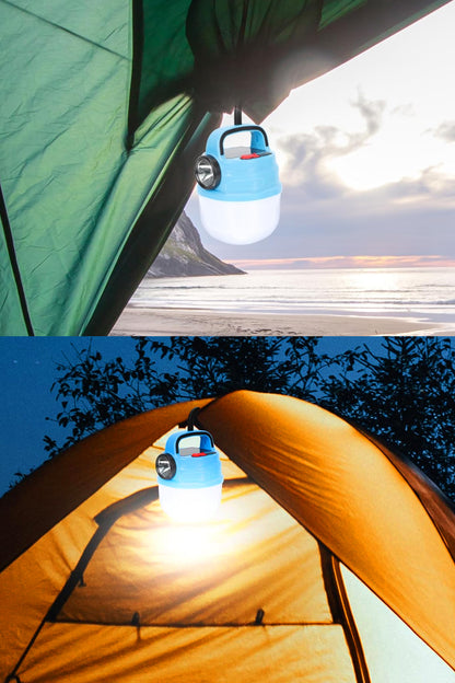 6 Modlu El Feneri ve Kamp Lambası USB & Solar Şarjlı SMD Led Askılı Taşınabilir Işık