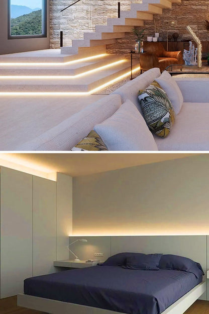 Şerit Led 5 Metre Beyaz Işık 3 Çipli Pro Ambiyans Aydınlatma Mutfak Salon Yatak Odası Led Işık