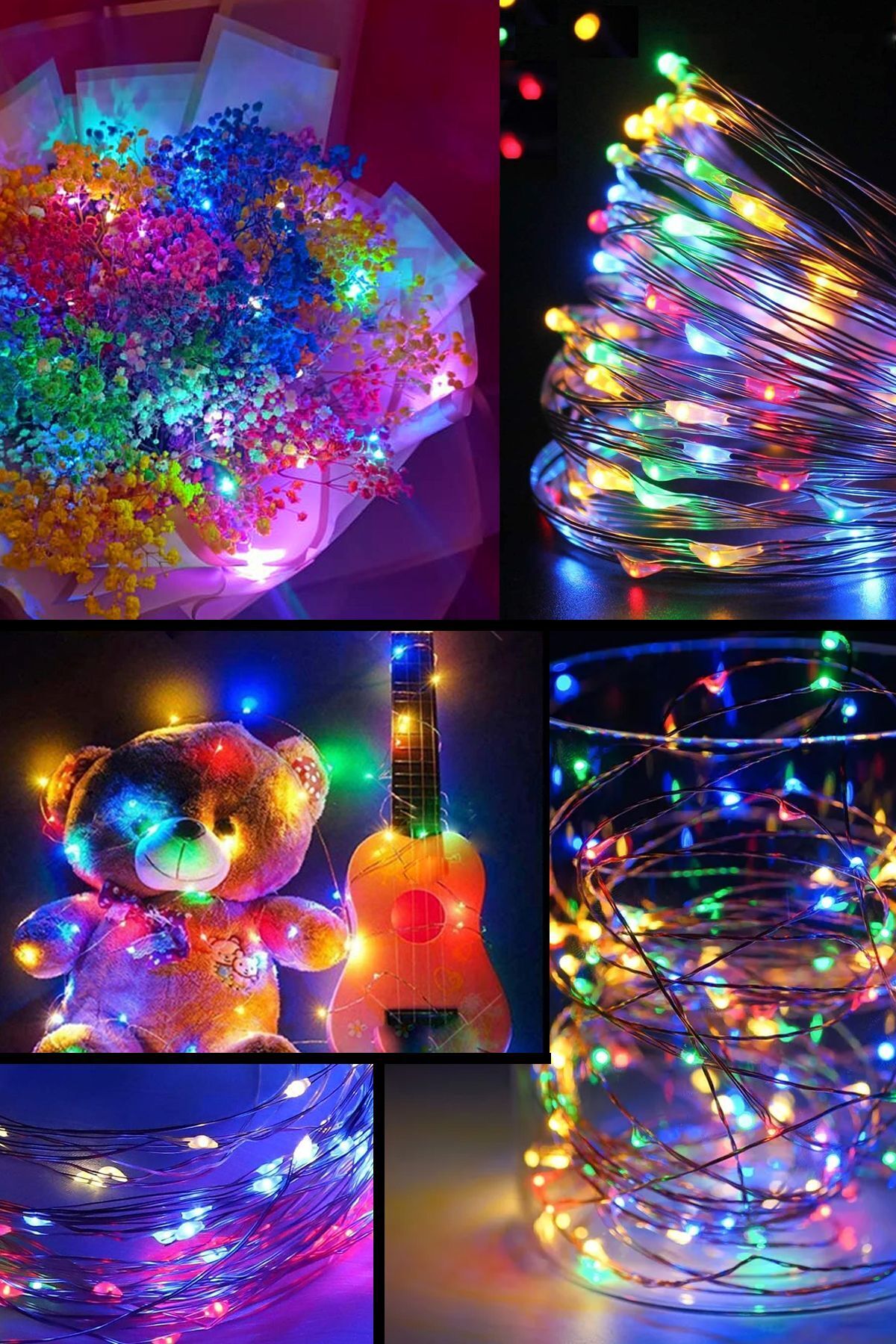 3 Metre Pilli Rgb Peri Led Ince Tel Dekoratif Lambası Renkli Dekor Perde Ledli Bahçe Oda Kafe Duvar