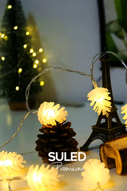 Kozalak Led Işık 4 Metre 220V Fişli Tak Çalıştır Dekor Süsleme Ledi Su Geçirmez İç ve Dış Mekan Led