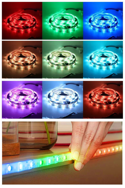 Şerit Led 5 Metre Ambians Aydınlatma Kumanda & Trafolu RGB Şerit Işık Tavan Oda Işık Dekoru
