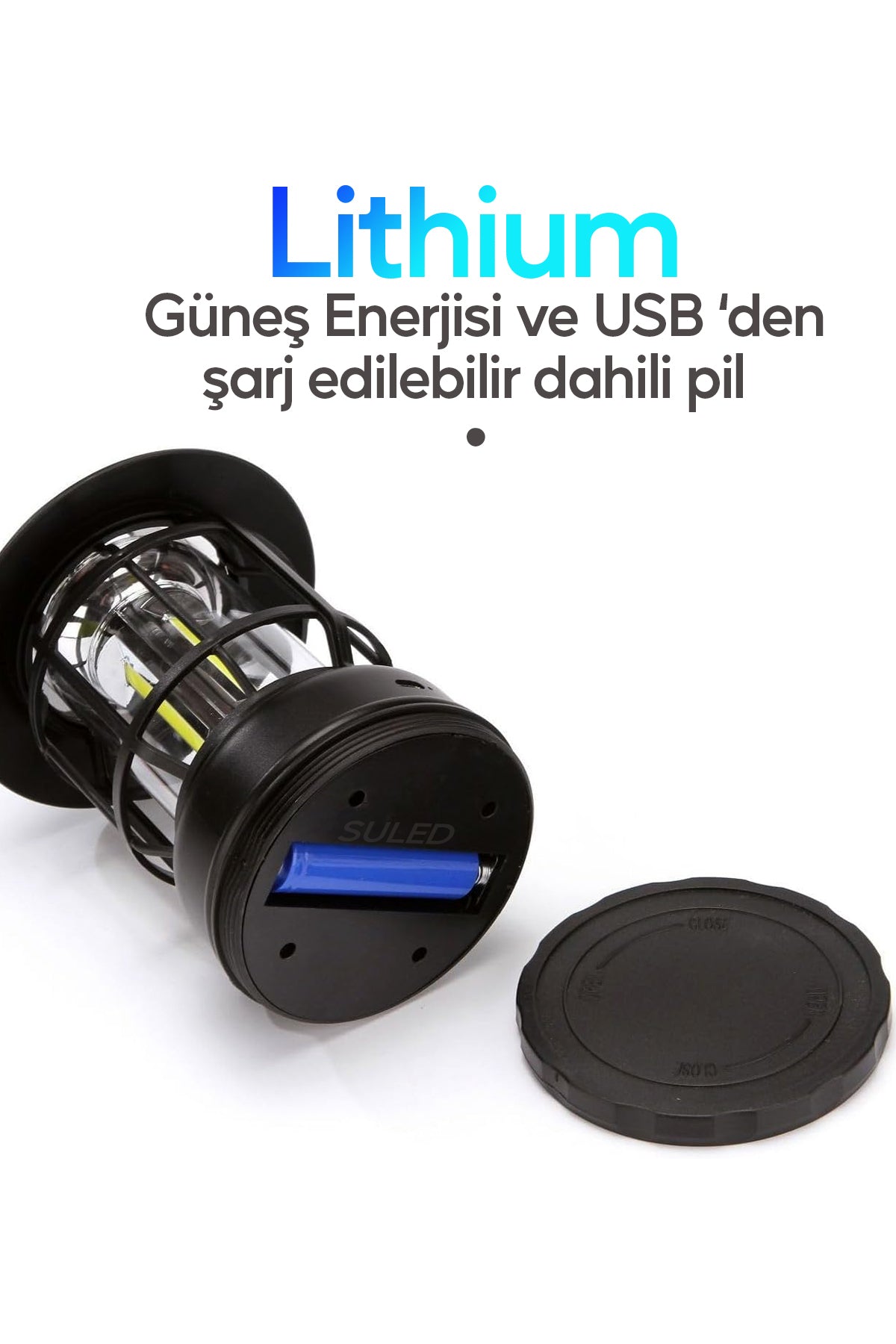 Retro Kamp Lambası Fanus Fener Micro Usb Güneş Şarjlı 10w Güçlü Led Işık Power Bank Özellikli