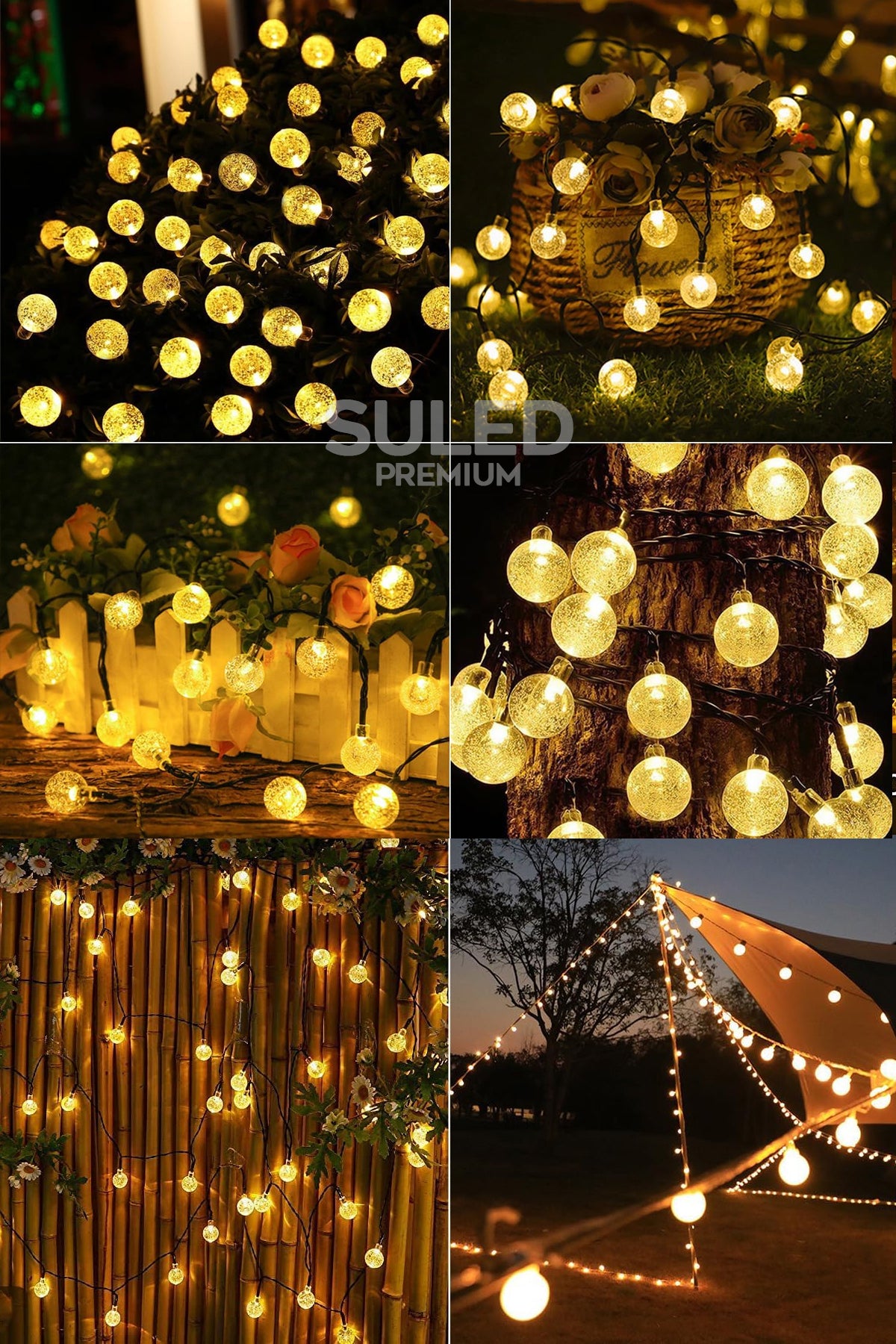 Dekoratif Top Led Işık Kristal Efektli İç Mekan & Bahçe Aydınlatması 220V Fişli 45 Top Led