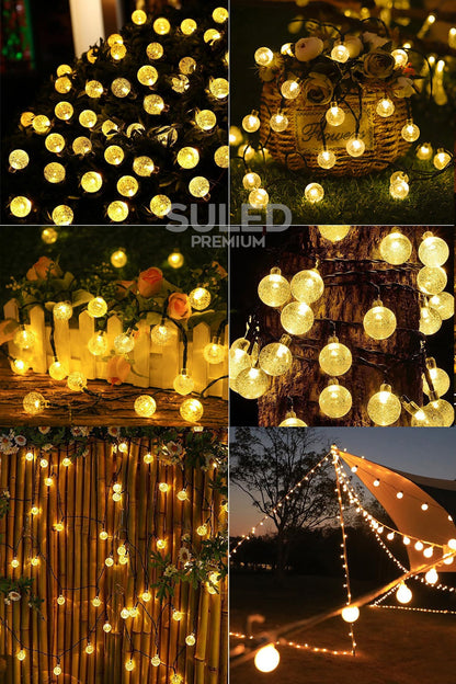 Dekoratif Top Led Işık Kristal Efektli İç Mekan & Bahçe Aydınlatması 220V Fişli 45 Top Led