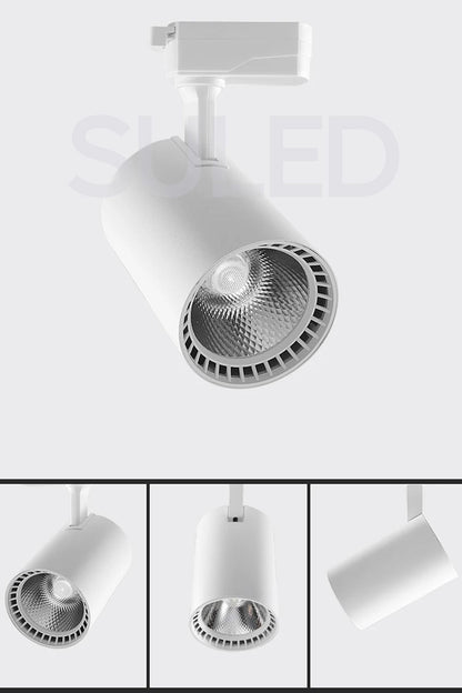 Spot Işık 3'lü Set Beyaz Led Işıklı Beyaz Kasa 30w 1 Metre Raylı 3 Adet Ray Spot Lamba Armatür