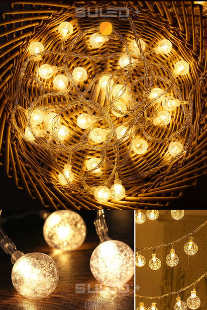 20 Kristal Ledli 220V 4 Metre Dekoratif Aydınlatma Led Işık Gün Işığı İç & Dış Mekan Süsleme