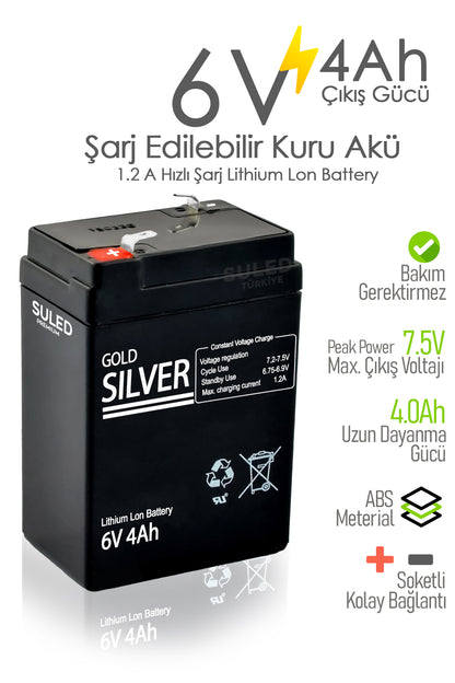 4ah Bakımsız Kuru Akü