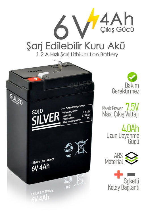 4ah Bakımsız Kuru Akü