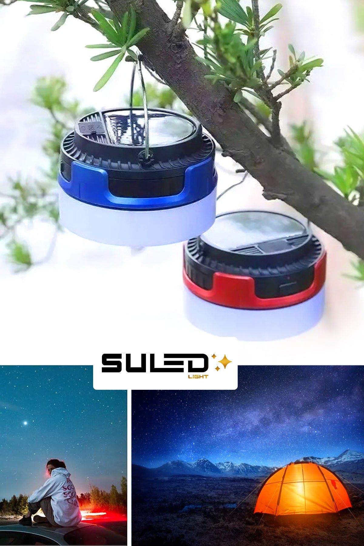 Mini Pro Kamp Lambası ve Fener USB Power Bank Özellikli Solar Panel 4 Mod Flaşlı