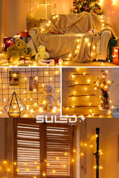 3 Metre 10 Led Yıldız led Işık 220V Fişli Gün Işığı Dekoratif Ortam Süsleme Işığı İç Dış Mekan