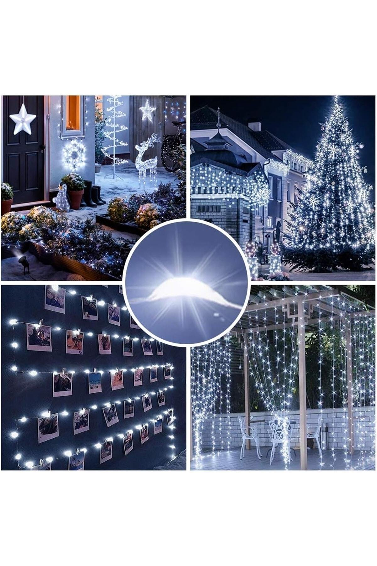 Sl-1036 - 3 Metre Beyaz Peri Led, Dekor Işık Beyaz Dekoratif Lamba Yılbaşı Çam Ağacı Ev Süslemeli